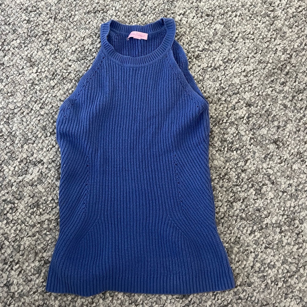 Lilly Pulitzer purple sweater vest pullover size XS